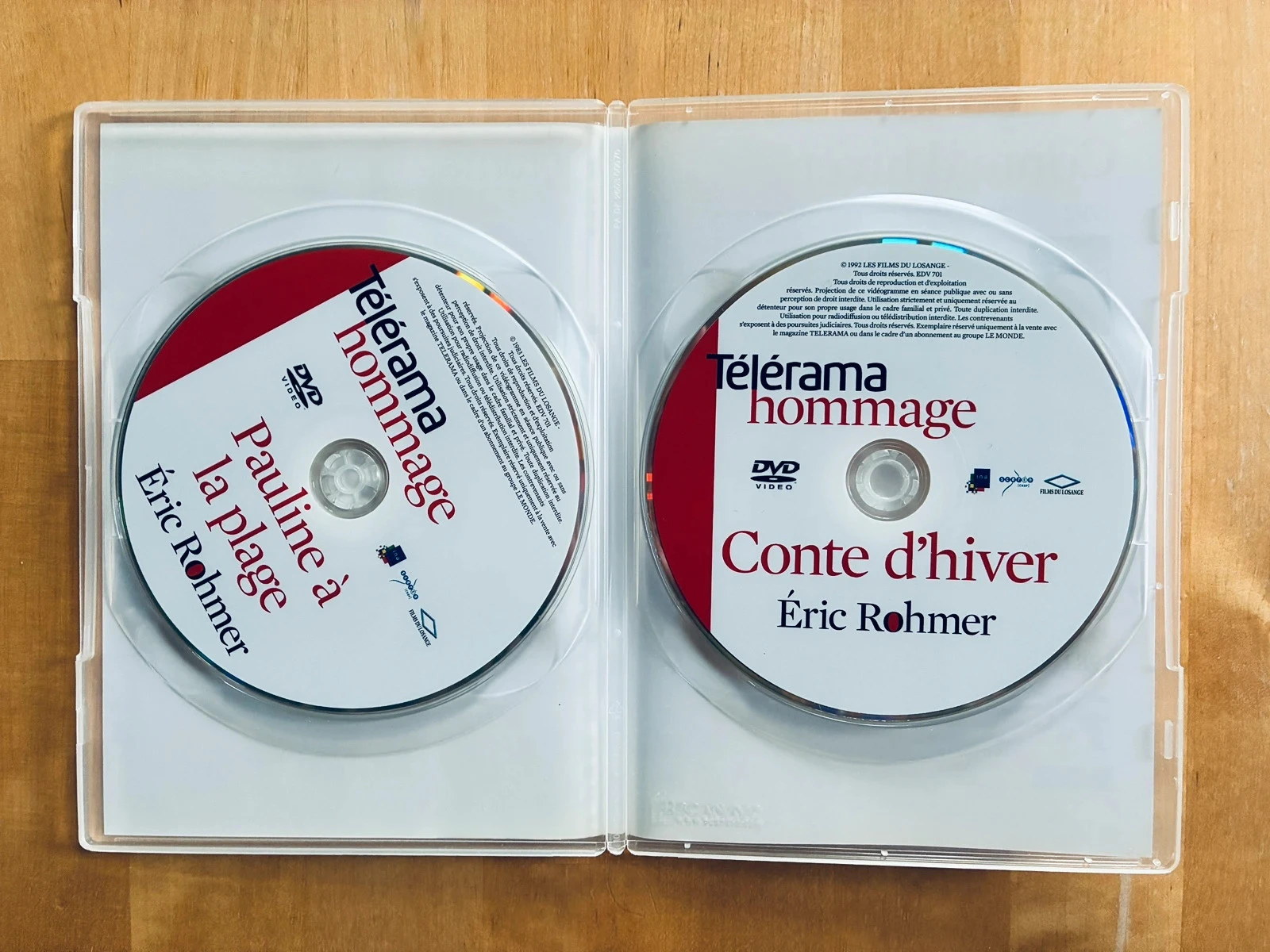 DVD duplo Eric Rohmer: Conto de Inverno e Pauline na Praia. – photo 2